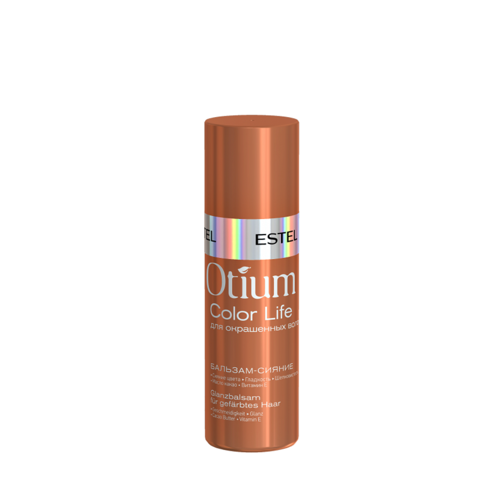 Kupfer-orangefarbene OTIUM COLOR LIFE Glanzshampoo für gefärbtes Haar 60ml vor transparentem Hintergrund